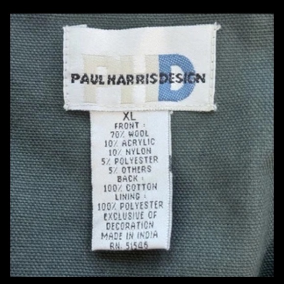 Paul Harris Design Vintage Wool Patchwork Floral Buttoned Vest XL Women's - Picture 7 of 9